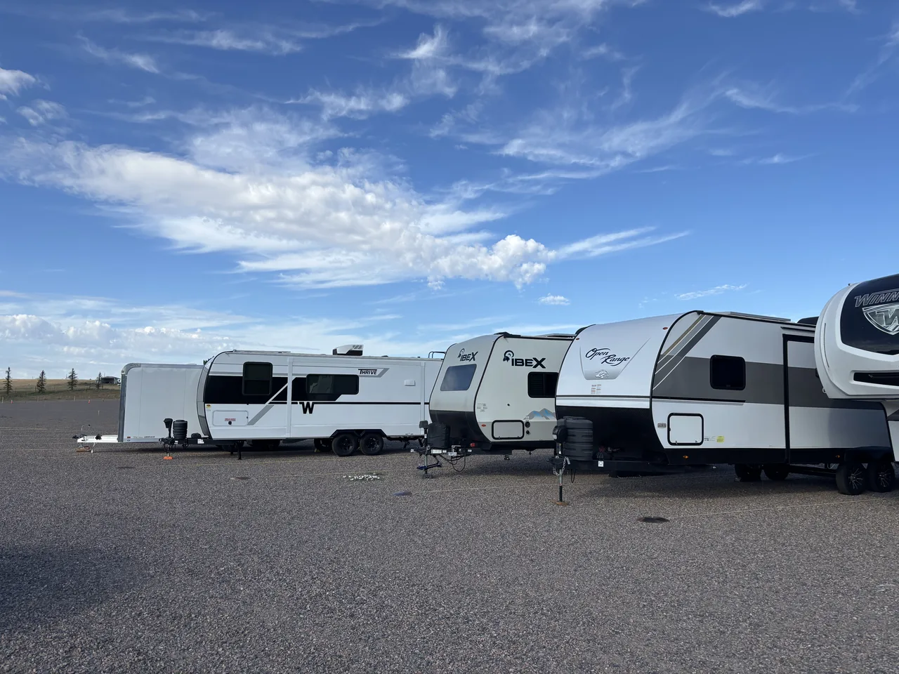 Running Creek RV storage lot rows — Elizabeth, Colorado